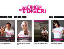 Tablet Screenshot of givingcancerthefinger.com